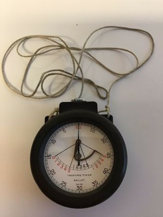 Rare Vintage Swiss Made Gallet Mechanical Sailing/yachting Timer Stop Watch