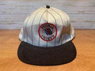 Rare Vintage Peoria Chiefs Baseball Hat Snapback Cap Chicago Cubs