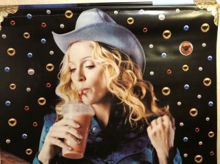 Madonna Music Lp Promo Vinyl Banner Poster Wb Usa 2000 Mr.  Dj Rare Starbucks
