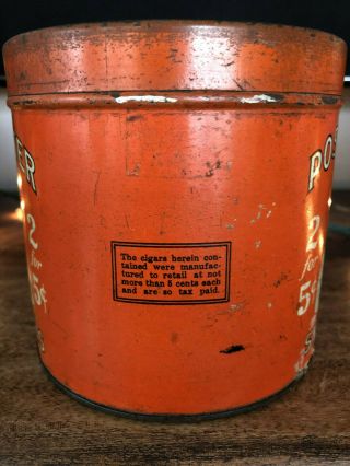 Vintage Rare Cigar Tobacco Advertising Tin Canister – Postmaster 2
