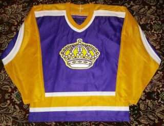 Vtg Ccm Los Angeles Kings Hockey Jersey Crown Crest Emblem Mens S - M Rare