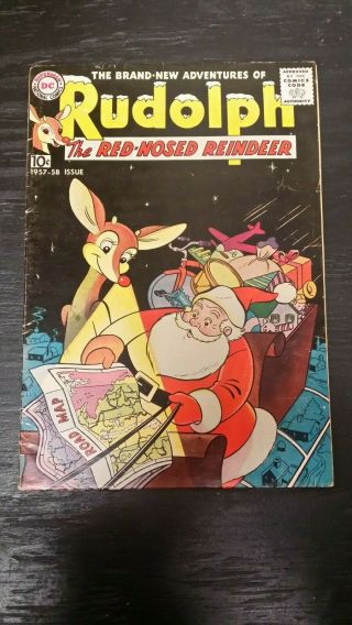 1957 Dc Comics Rudolph The Red - Nosed Reindeer Rare Htf Christmas Edition Vg