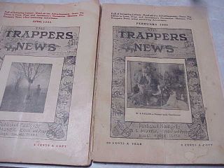 2 Antique 1909 Trappers News Trapping Newsletters