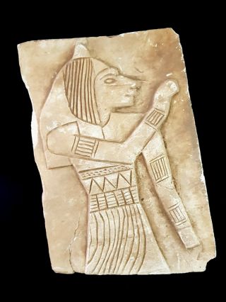 Rare Egyptian Limestone Stelae Ancient Antique Carved Egypt Falcon Horus ankh 2