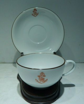 Wwii Ww2 Japanese Imperial Navy Senior Officers Mess Cup And Saucer - Very Rare
