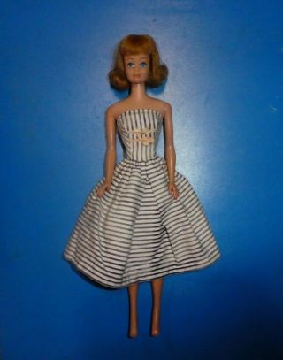 Vintage Barbie Doll - Vintage Blonde Midge Barbie Doll In Clone Dress