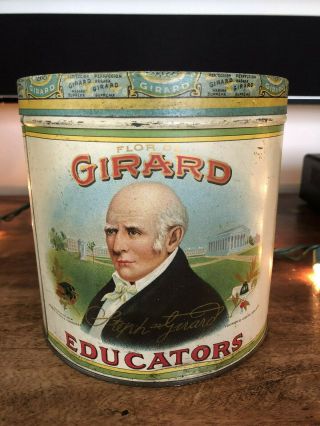 Vintage Rare Cigar Tobacco Advertising Tin Canister – Girard Educators