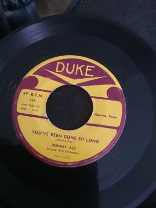 Johnny Ace Please Forgive Me You’ve Been Gone So Long Duke Records Soul 45 Rare