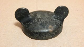 Very Old Vintage Solid Cast Brass Auto Tractor Mouse Eared Gas Or Radiator Cap