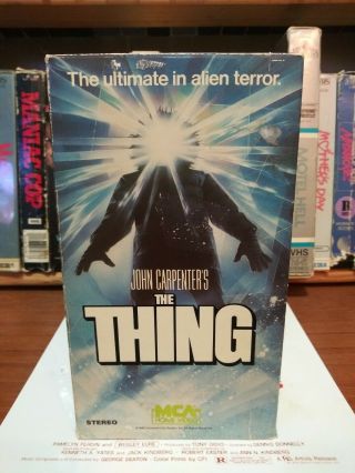 The Thing Vhs 1982 Mca Home Video Very Rare 2nd Mca Release