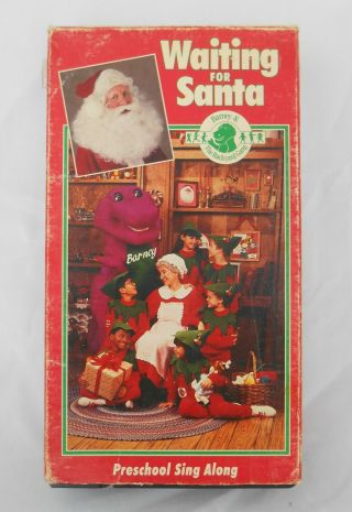 Barney & Backyard Gang Waiting For Santa Sing Along 1st Edition Vhs Rare 1990