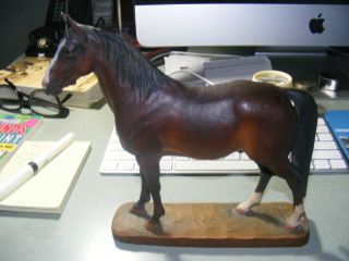 Rare Anri Italy Hand Carved Vintage Thoroughbred Horse Statue Figure Diller