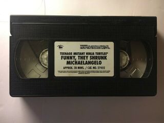 Teenage Mutant Ninja Turtles FUNNY THEY SHRUNK MICHAELANGELO Hi - C VHS RARE HTF 3