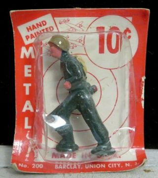Barclay Lead Toy " Midi " Pod Foot Soldier Walking Forward B - 270a Rare In Package