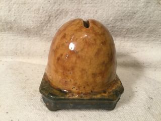 Rare Roseville Pottery Beehive Bee Skep Bank 3