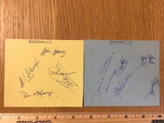 Very Rare Everton Signed Pages 9 Autographs 1963/64 Barry Rees Don Mckenzie Etc