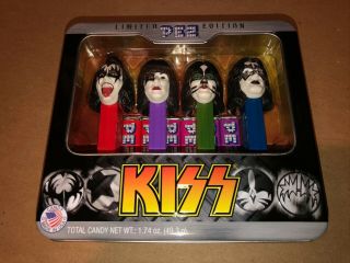 Kiss Rare Limited Edition Pez Dispenser Collector Tin Canister &