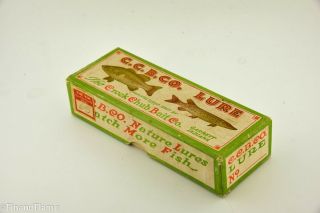 Vintage Creek Chub Fly Rod Pop It Antique Fishing Lure Empty Box ET12 3
