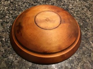 Antique Large Wooden Dough Bowl 12” Out Of Round Primitive Farmhouse Usa Oak Lip