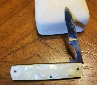 Vtg Rare Kutmaster Utica Ny Usa Imitation Mother Of Pearl Folding Pocket Knife