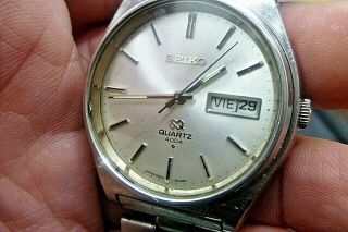 Mens 36mm Seiko 4004 Sq 5j 0903 - 8089 Ss 1976 Vintage 8 1/2 " Wrist