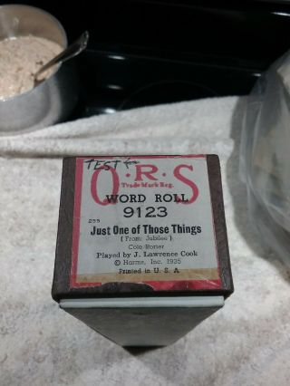 Antique Q R S 1935 Player Piano Roll 9123 " Just One Of Those Things "