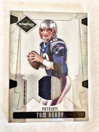 Rare 2008 Leaf Limited 2 Color Game Worn Jersey Patch Tom Brady 32/50 Patriots