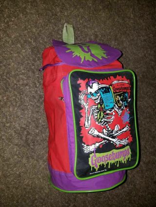 Rare Vintage 1990s Goosebumps Backpack Bag Rl Stine Books / Official