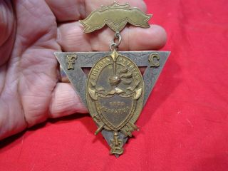 Antique Fcb Masonic Knights Of Pythias Lodge Medal