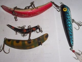 Vintage Fishing Lure,  Collectible Wood & Plastic Minnow
