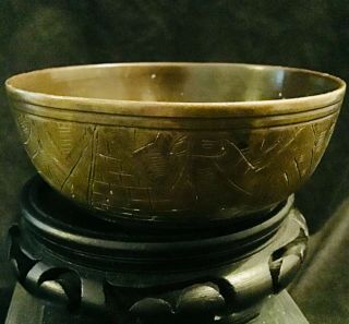 ANTIQUE CHINESE BRONZE BOWL 3