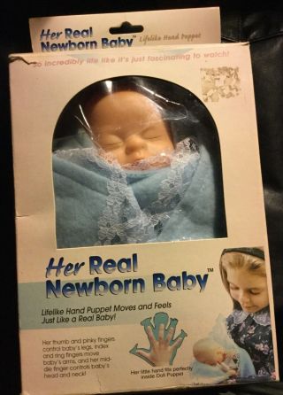 Vintage “her Real Born Baby Life Like Hand Puppet”,  Old Stock