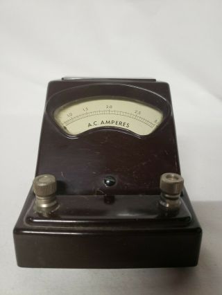 Vintage W.  M.  Welch Scientific Company - - A.  C.  Amp Meter 3081e Antique