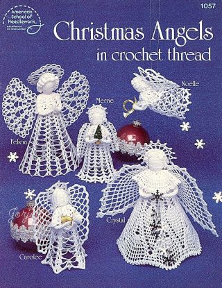 Christmas Angels In Thread Lacy Angel Designs Crochet Pattern Booklet Rare