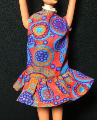 Vintage Barbie Doll Paisley Mod Dress 1960s - 1970s Classic