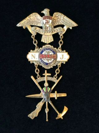 Antique Improved Order Of Red Men,  Pequod 47,  Swastika Medal,  Walton Risley,  Nr
