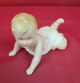Antique Gebruder Heubach Piano Baby Petite Crawling Marked 4.  5 Inches Adorable