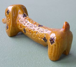 rare vintage ALDO LONDI BITOSSI ceramic dachshund dog 3