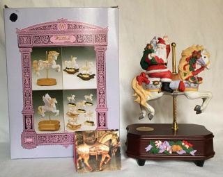 Rare Westland Limited Edition Musical Carousel Horse Santa Claus Coming To Town