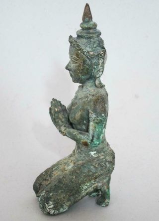 Antique Bronze Statue Of A Thai Dancer Figure