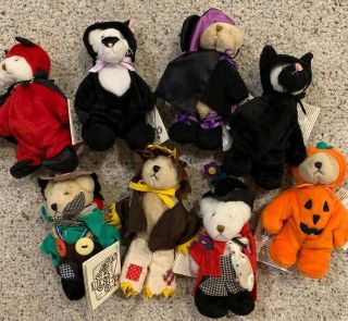 8 Ganz Wee Bear Village Halloween Rare,  With Tags And Special Edition