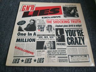 Guns N Roses: Gnr Lies Vinyl Record: Rare: Lp
