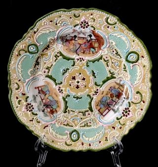 Antique Japanese Moriage Porcelain Plate Dragonware