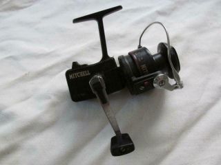 Vintage Mitchell 4450z Spinning Reel - All Black - Larger Fishing Reel - Vg Cond