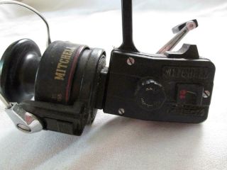 Vintage Mitchell 4450Z Spinning Reel - All Black - Larger Fishing Reel - VG Cond 3