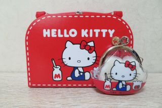 Rare 1998 Sanrio Japan Hello Kitty Paper Trunk W Kiss Lock Coin Purse Case