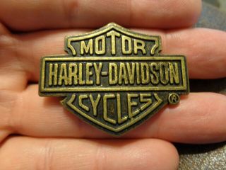 Rare Harley Davidson Gold Bar And Shield Fxrt Logo Vest Lapel Pin Fxr Superglide