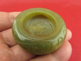 Chinese Ancient Natural Old Jade Hand Carving Earthen Jar Precious B1142