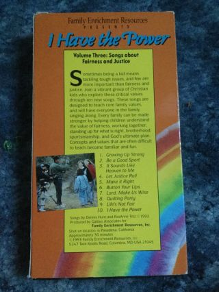 I Have The Power Sing Along Song Vhs Fairness & Justice Vol 3 Rare Kids 2