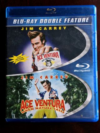 Ace Ventura /ace Ventura When Nature Calls Double Feature (blu - Ray 2014) Rare Oop